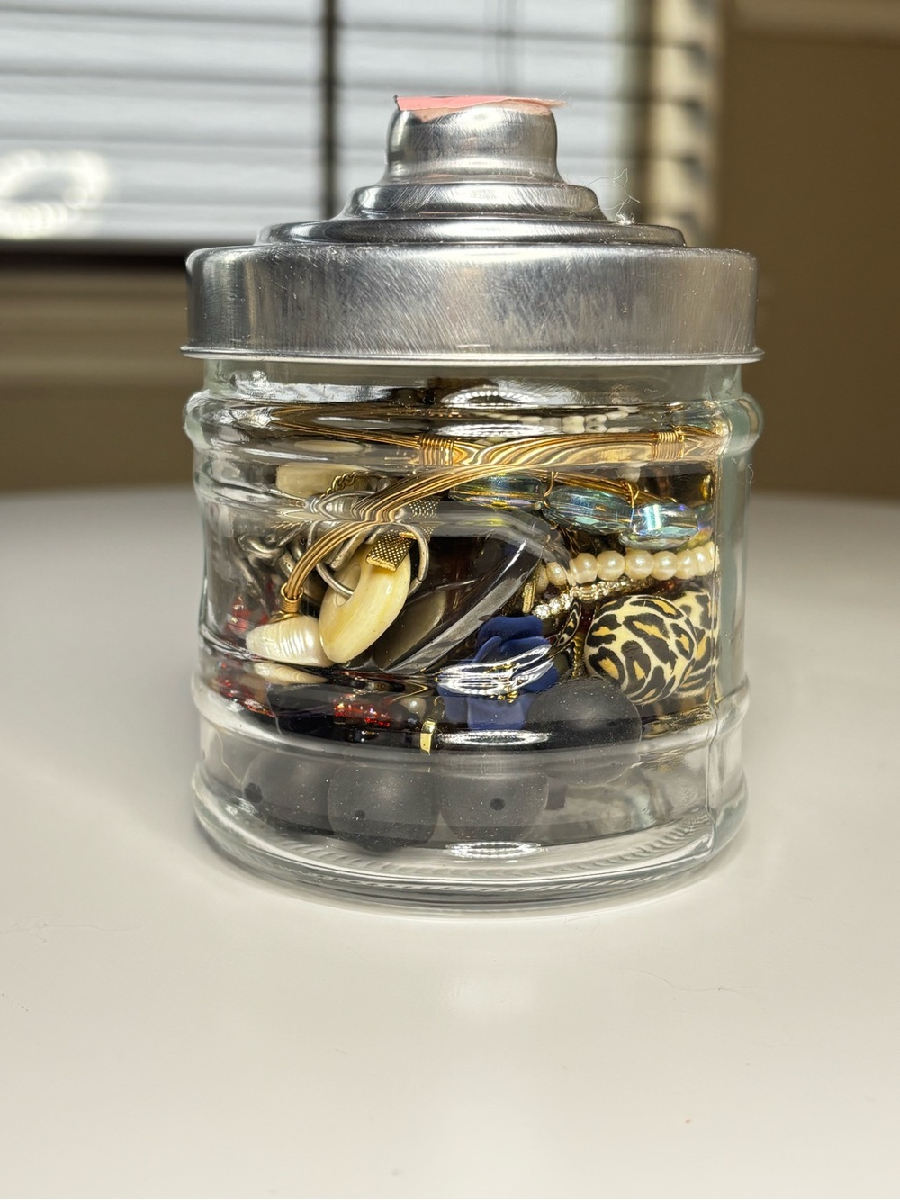 Small Mystery Jewelry Jar with Vintage - SJ6